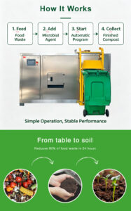 Máquina de compostagem de resíduos de cozinha