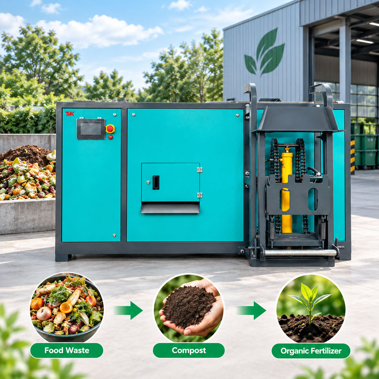 200-300KGs-Composter-03 Food Waste to Fertilizer Machine