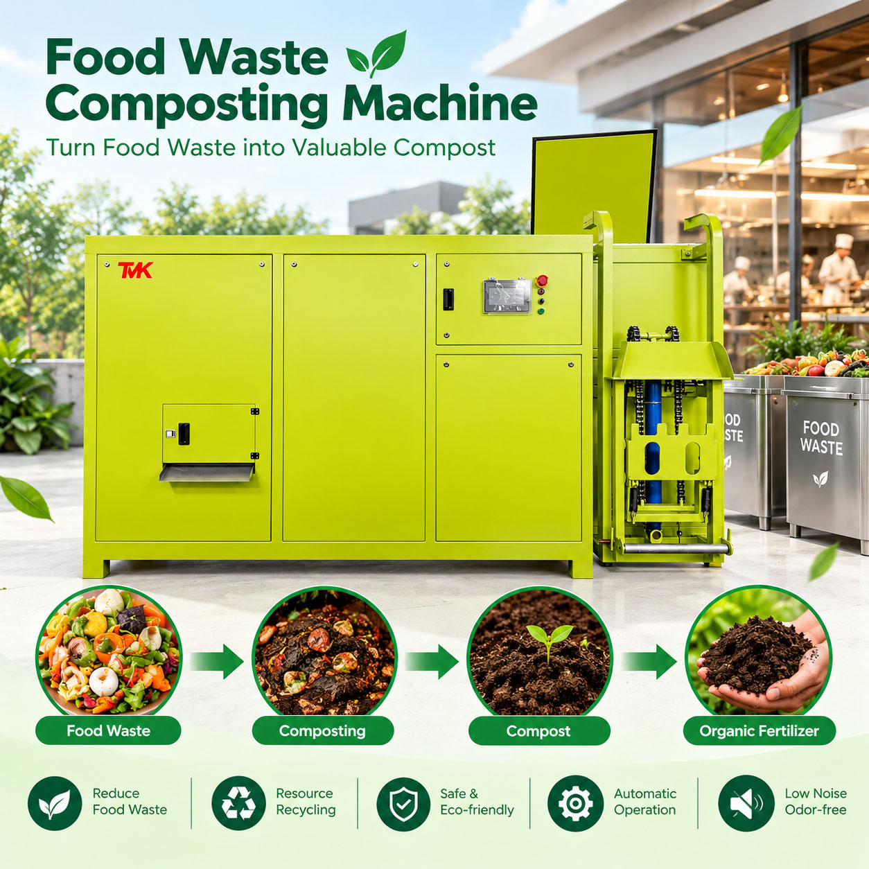 machine that breaks down food waste